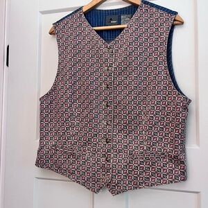 Liz Claiborne Vest Vintage Lizwear Paisley Print M Jean Cottagecore 90s